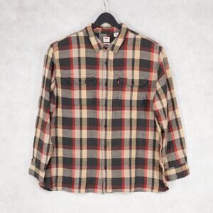 Levi's Men Classic Worker Relaxed Fit Overshirt Medina Curry Size XXL (Pre-owned